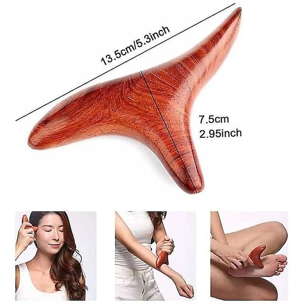 1 stk Træ Trigger Point Massage Gua Sha Værktøjer, Professionelle Lymfedrænage Værktøjer, Træterapi Ma