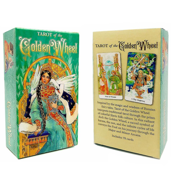 Golden Wheel Cards Deck Engelsk Tarot Deck Kort For Familie Feriefest Morsomt