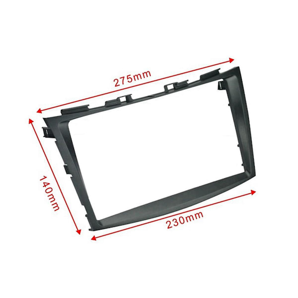 2 Din 9 Tommers Bilradio Bilspiller Dvd Gps Plast Fascia Panel Ramme For Swift 2010-2017 Dash Mount