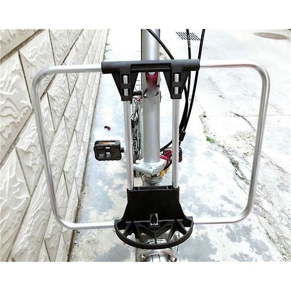 Foldbar cykel forreste bagagebøjle montering cykel forreste lastposer beslag til sort
