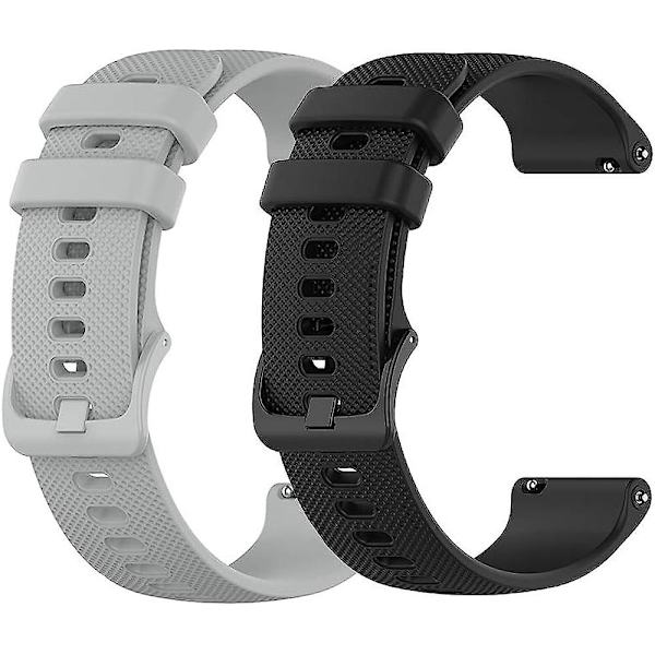 Yeejok Silikonsportsremmer Kompatibel med Samsung Galaxy Watch 3 41mm 42mm/Galaxy Watch Active 2 40mm 44mm/Gear Sport, 20mm Myk Fitness Watch Band