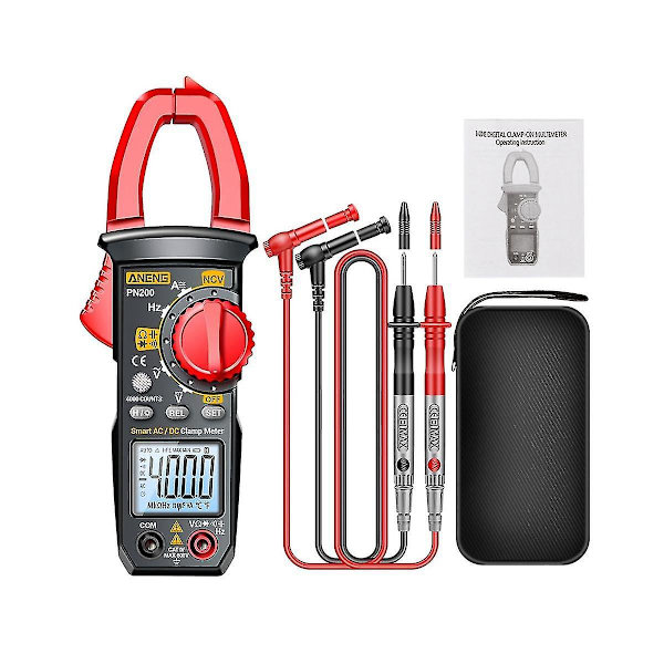 Pn200 Digitalt Tangamperemeter DC/AC 600A Strøm 4000 Tællinger Multimeter Amperemeter Tester Bil Hz Kapacita