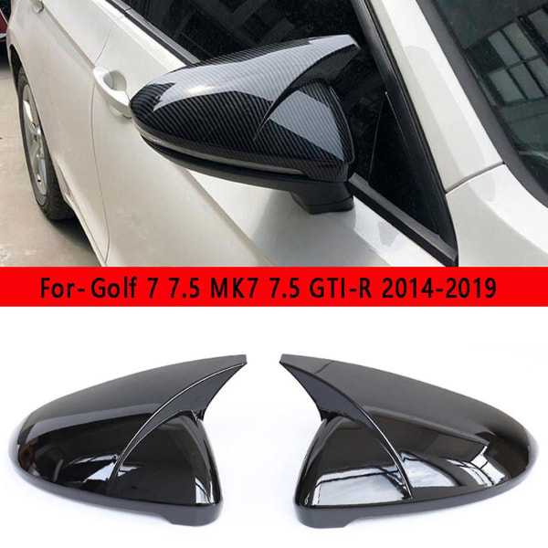 Auton musta taustapeilin kuori peruutuspeilin kotelo sivupeilin peite - Golf 7 7.5 Mk7 7.5 -r