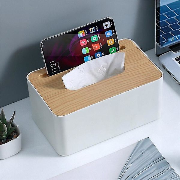 Bambus Tissue Box Holder Toiletpapir Box Servietholder