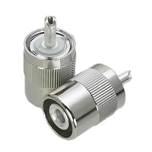 10 st Anslutningsdon Pl259 Uhf Hane Plug Lod för Rg58 Rg142 Lmr195 Rg400 Kabel Mässing