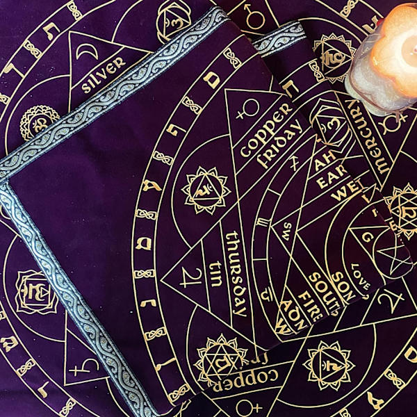 Magisk Tarot-dug, Læsning af Tarot-dug - Divination Tarot-dug Gobelin, Spirituelt Tarot-tilbehør til boligindretning