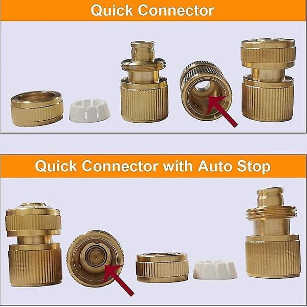 Messing Havevandsslange Sæt Connector Til Begyndelsen Af Slangen Basic