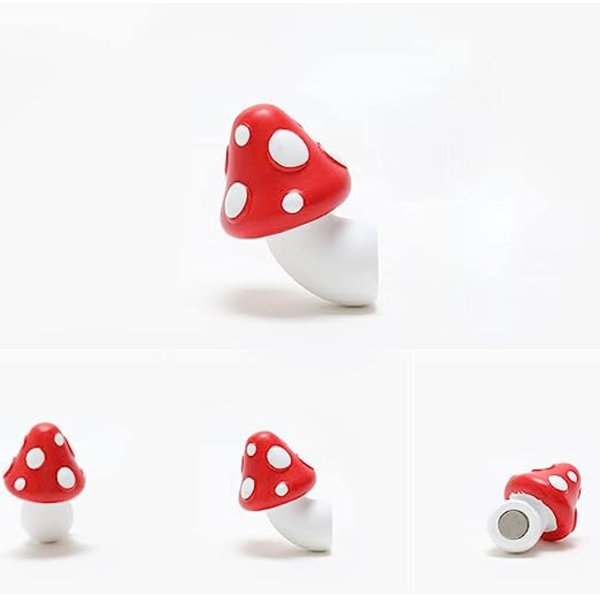 3 kpl hartsijääkaappimagneetti punainen sieni jääkaappimagneetti kasvi jääkaappi round pointed long mushroom