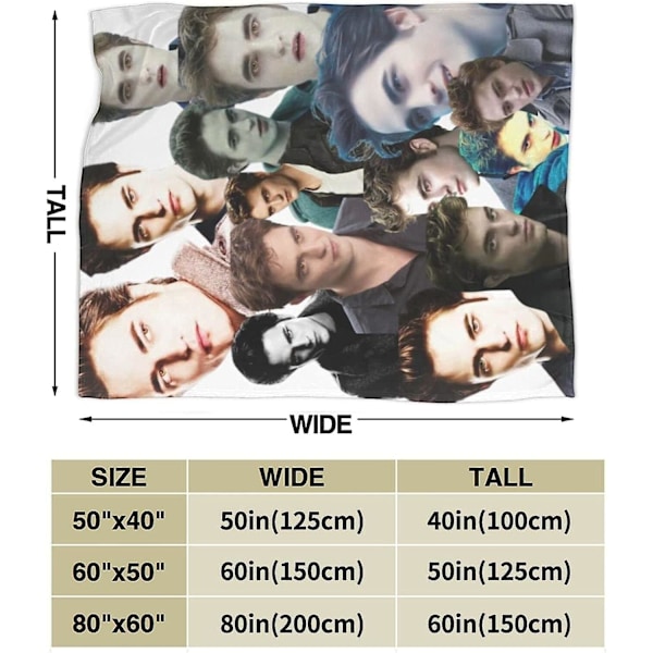 Edward Cullen Multifunksjonell teppe, supermykt, fluffy, varmt, koselig, plysj, tykt, for barneseng sofa