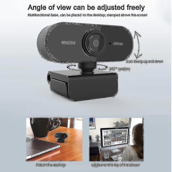 Usb Hd 1080p Webcam Videooptagelseskamera til PC Desktop La
