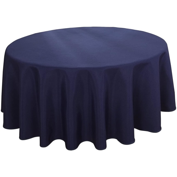 60 tums rund bordsduk Vattentät Marinblå duk för hemmakök matsal
