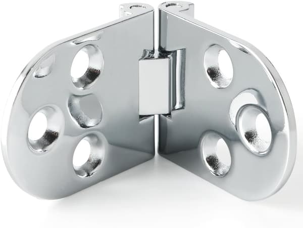 Fällbart bordshingång Fällbart anslutningsstycke 180 graders fällbart rostfritt stål möbelbeslag, 2,5 mm tjocklek, rostfritt stål kromfinish, 4 st silver