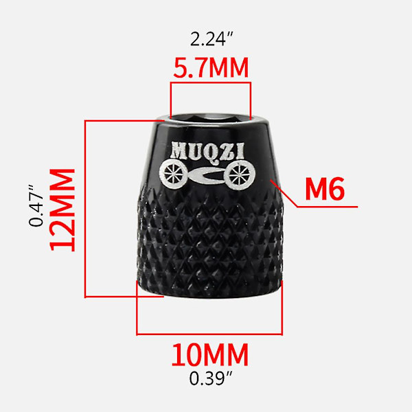 4 stk sykkelbremseklosser M6 skrue Premium Mtb landeveissykkel V-bremseklosser