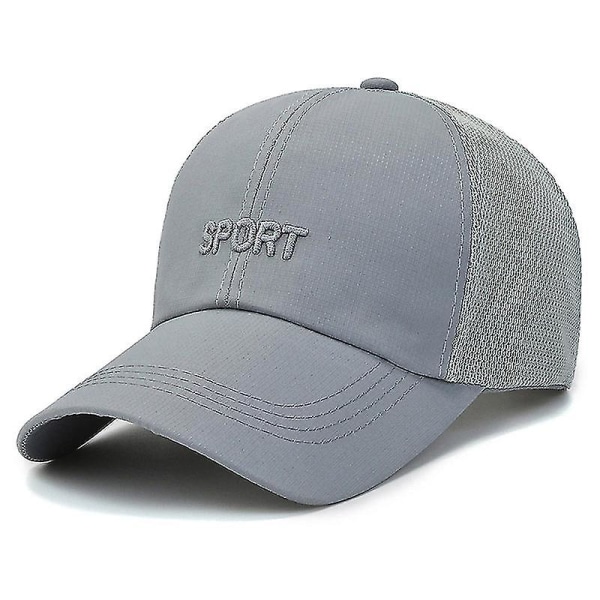 Mote Kvinner Menn Baseball Cap Sommer Mesh Pustende Tynn Utendørs Sport Fotturer Klatring Kjøring Fiske Truck Hat A273 Gray