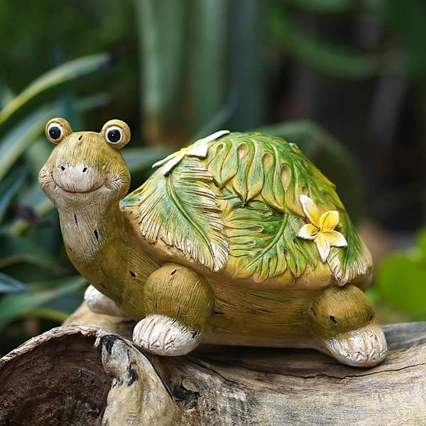 Skildpadde Statue, Have Dekoration Statue, Vejrbestandig Harpiks Have Dekorationer til Terrasse, Balkon, Have, Plæne, Unik Housewarming Gave.