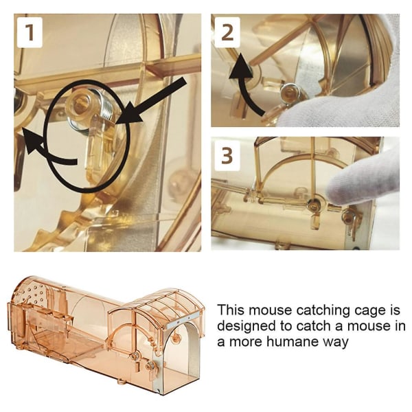 Mouse Catcher Plast Mus Catching Cage Mus Rotter Lure Cage Pest