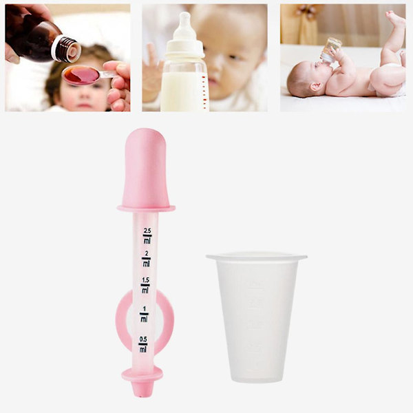 Baby Pille Dispenser Dropper Oppbevaringskoppsett Spedbarnsmating Pipette