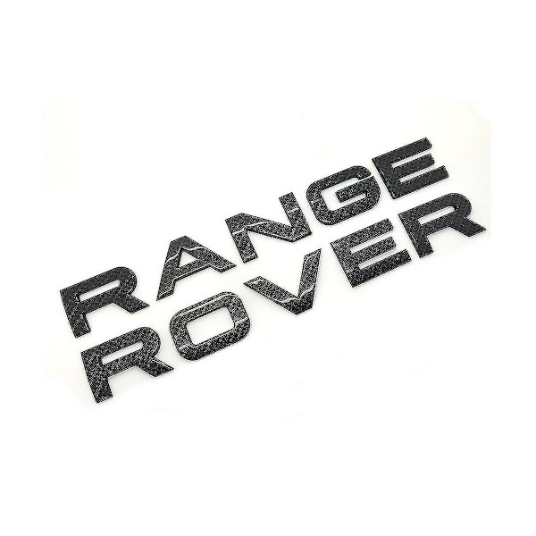 Gloss Carbon Fibre \"range Rover\" Front Grill Bonnet Badge Emblem Bonnet Og Bagagerum Bogstaver Badge