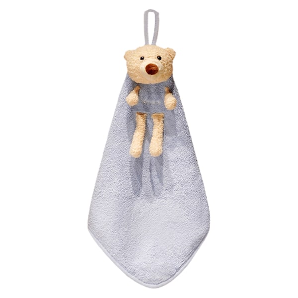 Håndklæde i koral fleece til ophængning i badeværelset Blue Bear hand towel