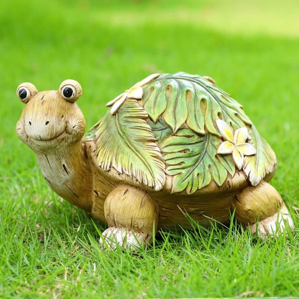 Skildpadde Statue, Have Dekoration Statue, Vejrbestandig Harpiks Have Dekorationer til Terrasse, Balkon, Have, Plæne, Unik Housewarming Gave.