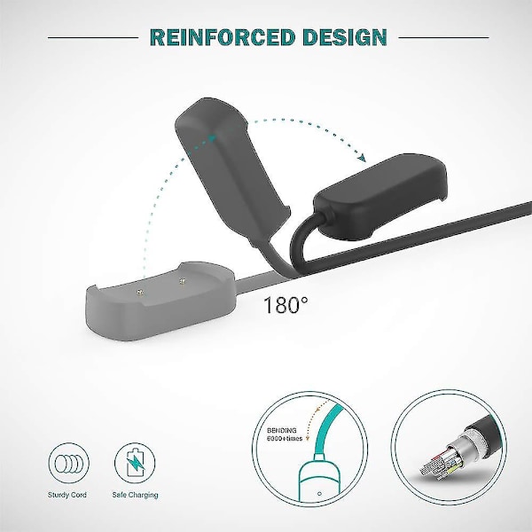 [2-pak] Oplader Dock Kompatibel Med Amazfit Gtr Amazfit Gts Amazfit T-rex Usb Smart Watch Opladekabel 3.3ft 100 Cm