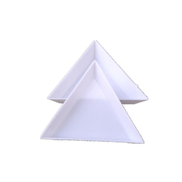 5 stk Plast trekantet bakke Rhinestone Diamond Opbevaringsboks Negle smykker Perler Organizer Shibaod