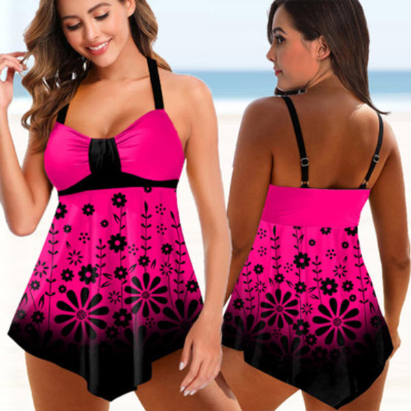 Kvinder Stropløs badedragt badedragt badedragt badedragt badedragt 8150-pink XXL