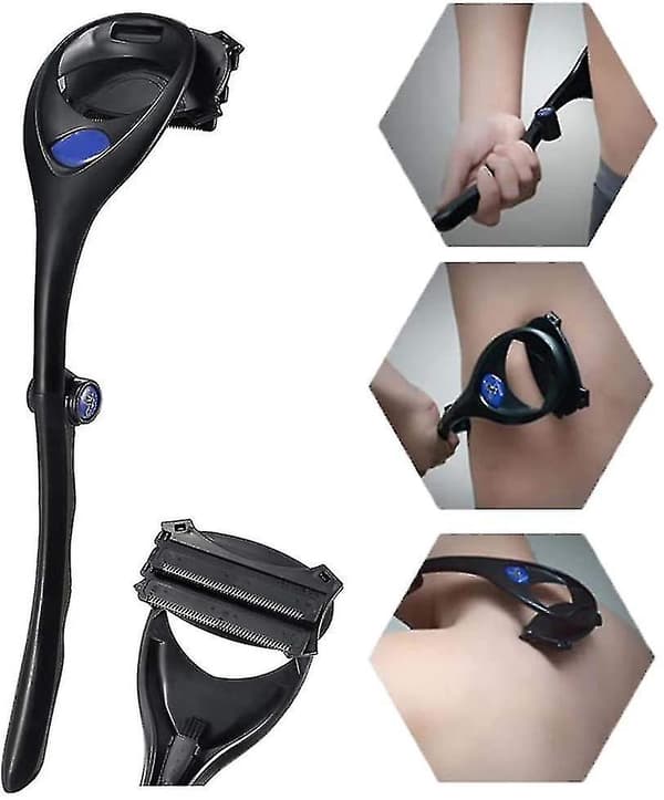 Ryggbarber, justerbar, med 2 reserveblader