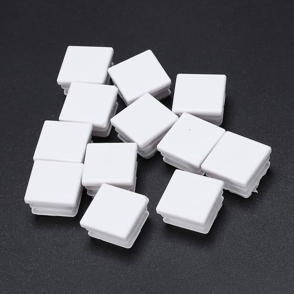 20 mm x 20 mm Plast Hvide Endestykker Blindversion Af Hætterne Reservehætter Tilbehør Til Profes