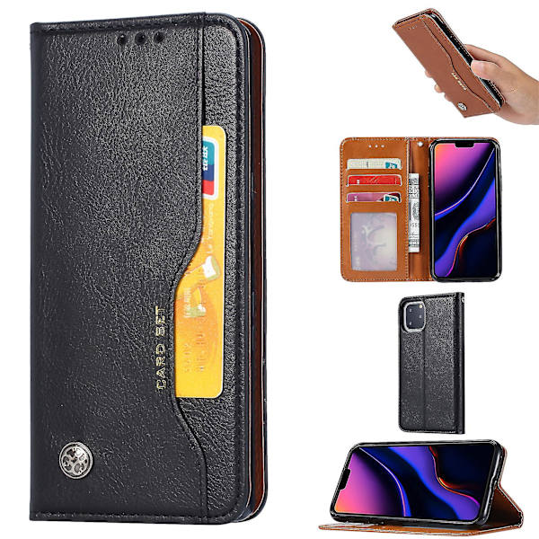 3D romb läder magnetiskt plånboksfodral kompatibelt med Samsung Galaxy S23 Ultra/S23 Plus/S23 med kortplats Black S23 Plus