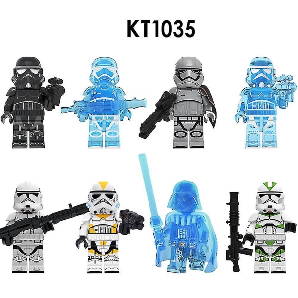 8 st/ set Star Wars serien Minifigur Byggstenar monterade figurer Leksaker för barn Presenter