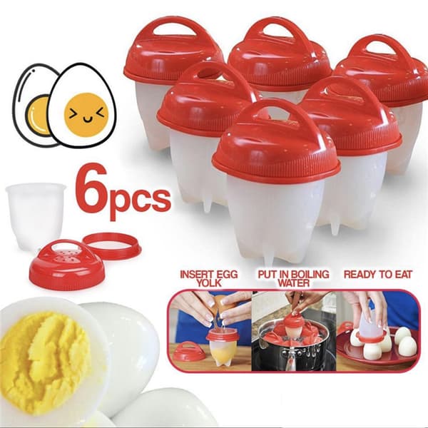 Ny Egglettes Eggkoker Silikon Steamer Mini Steamer 6 Eggekopper