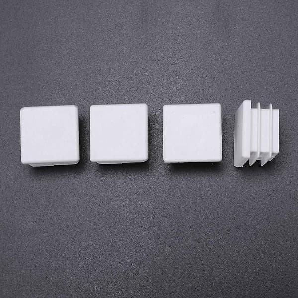20 mm x 20 mm Plast Hvide Endestykker Blindversion Af Hætterne Reservehætter Tilbehør Til Profes