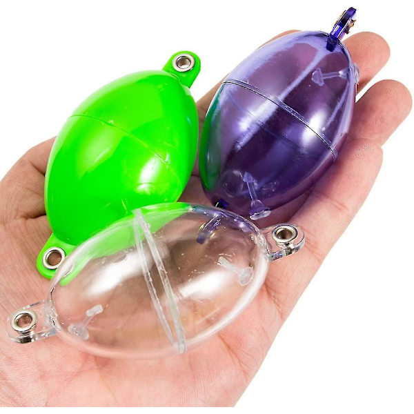 Fiskebobber Terminal Tackle Flytende Plast Fluefiske Oval In-line Boble Strike Indikatorer Transparent Transparent 5stk