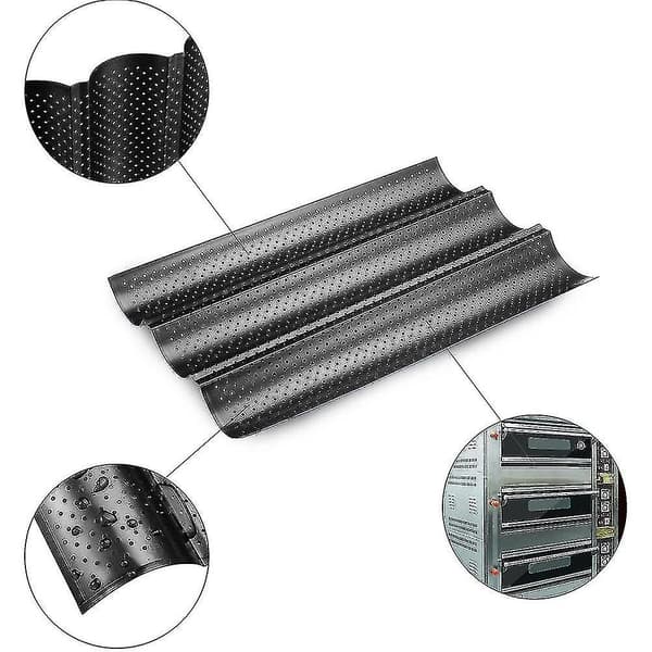 Non-stick Perforert Baguetteform For Fransk Brødbaking
