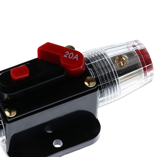 Dc 12v-24v Bil Audio Inline Manuel Nulstilling Afbryder Sikring 20 Amp