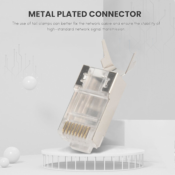 Rj45-liitin Cat7 8p8c modulaarinen Ethernet-kaapelipääliitin verkkoon Rj 45 Cat7 puristusliitin