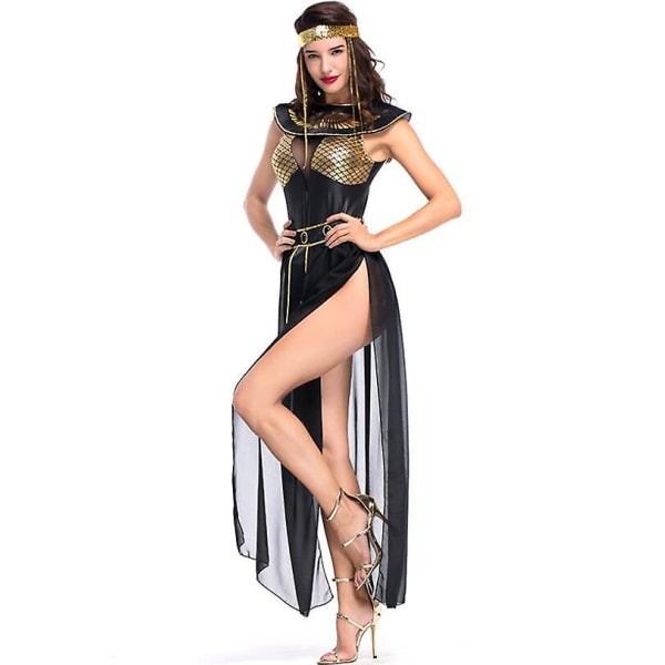 Medeltida Egypten Prinsessdräkt Egyptisk Cleopatra Cosplay Cleopatra Royal Fancy Dress Karnevalsfest Halloween kostymer Style 2 L