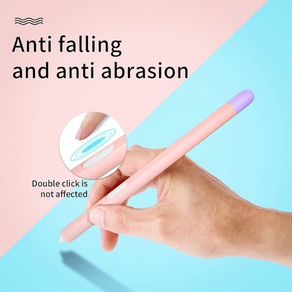 Galaxy S6 Lite Pennhylse Nettbrett Penn Stylus Touch Penn Silikonveske Beskyttelseshylse Rosa