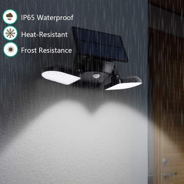 Udendørs solcellelamper, 56 LED solcellelamper udendørs med bevægelse