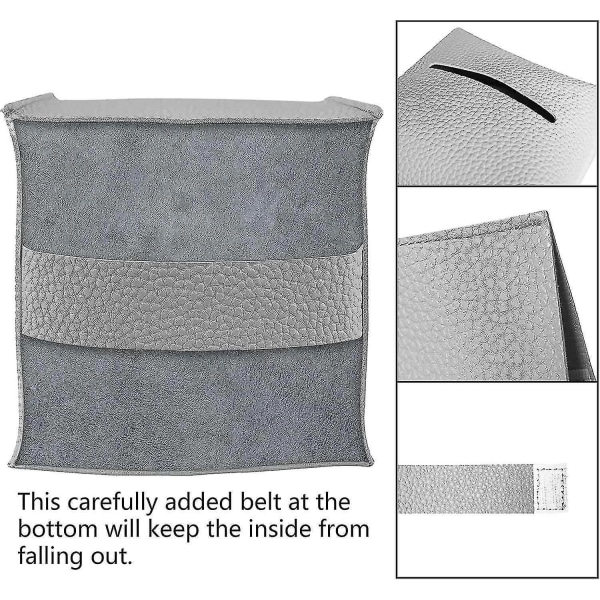 Tissue Box Cover,baicccf Modern Square Tissue Box Organizer,2 Pack Pu Læder Tissue Box Holder For