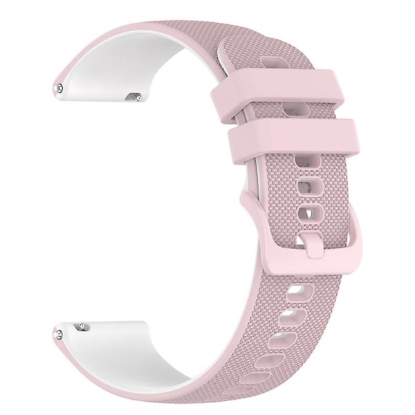 For Garmin Venu2 Plus/venu Sq/vivomove Grid Texture Silikone Urrem 20mm Tofarvet Rem Pink White