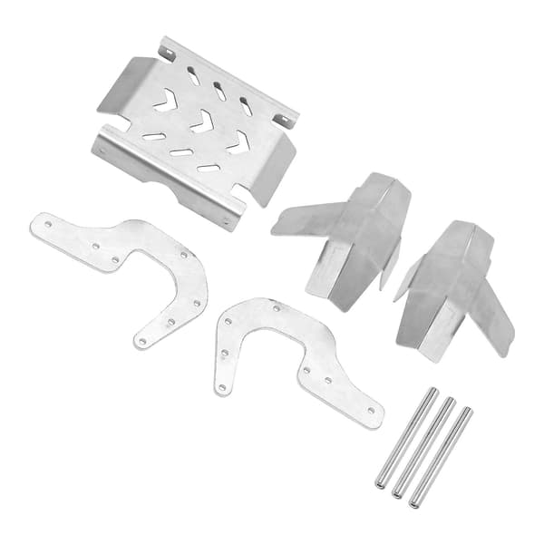 1/8 RC Bil Rustfrit Stål Chassis Panser Sæt Front Kofangere til LOSI LMT Solid Aksel