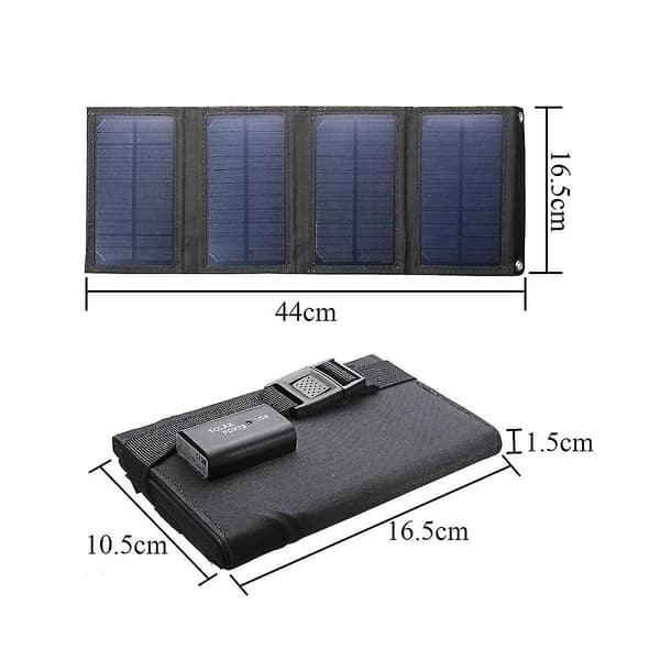 20w 5v Foldbar Solcelle Paneler Oplader Udendørs Bærbar Foldbar Vandtæt Solpaneler Kit Til