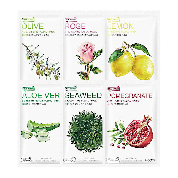 Renekton Granatäpple Citron Aloe Vera Mask Frukt Botanisk Lugnande Fuktgivande Olivros Havsalgsmask 3