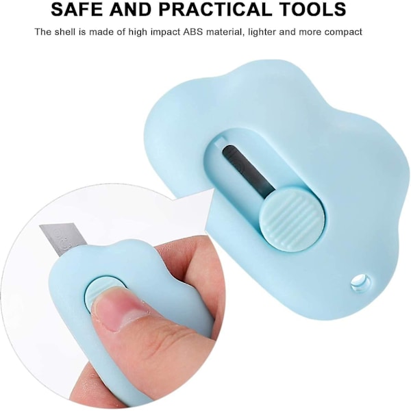 Mini Universal Kniv Brevkniv Infällbar Kartongöppnare (rosa/blå/vit)