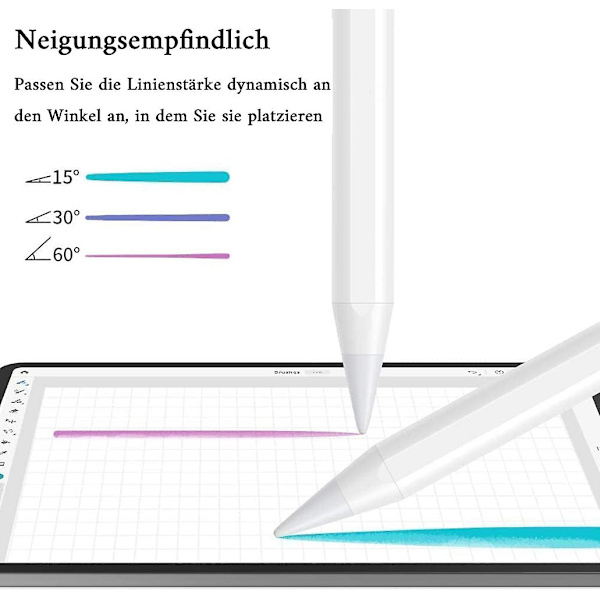 Stylus-kynä iPadille kämmen hylkäämisellä - Aktiivinen kynä yhteensopiva iPad Pron, iPadin, iPad Minin, iPad Airin kanssa...