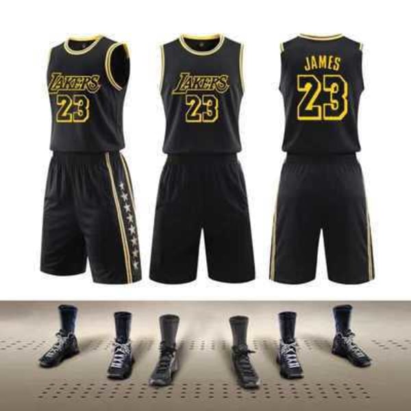#23 Lebron James Basketball Dress Set Lakers Youth Jersey Nytt produkt Children (140-150cm)