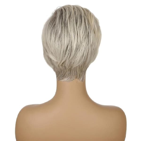 Rak rak klippt lager pixie boycut frisyrer kort blond dam