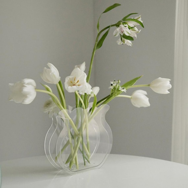 Akryl Blomstervase Blomsterdekor Plantekar Potter Home Decor Klar